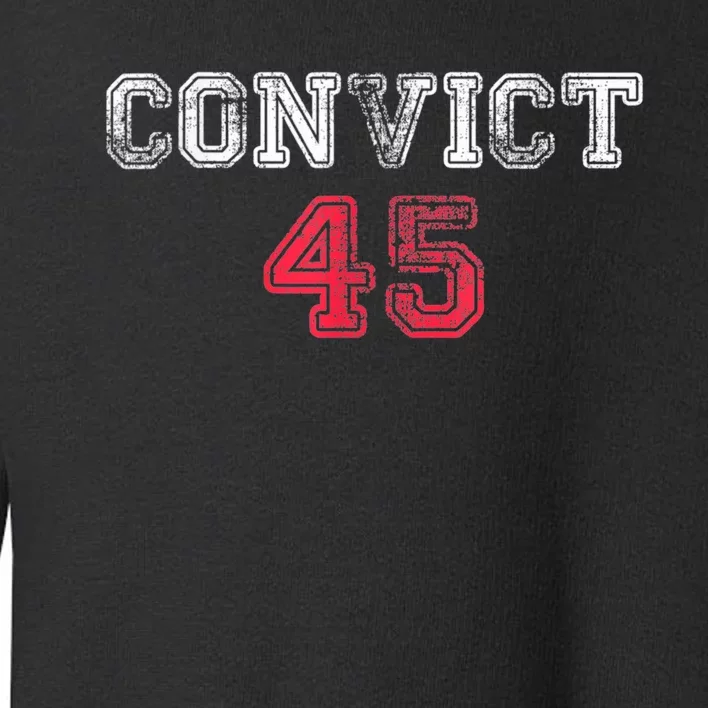 Convict 45 No One Man Or Woman Is Above The Law Anti Trump Toddler Sweatshirt