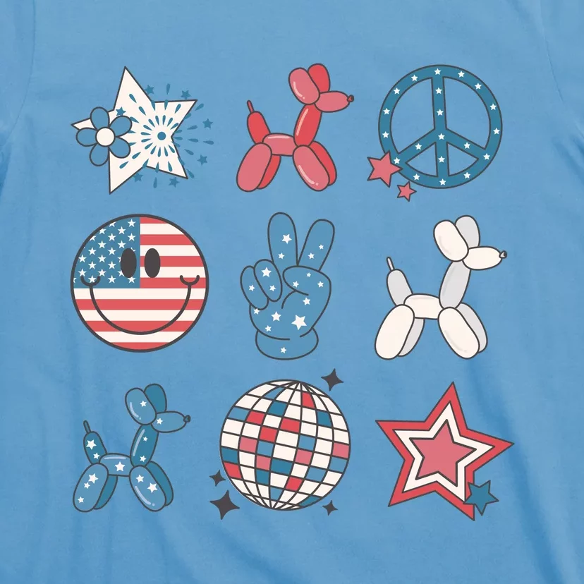 Cute 4th Of July Smiley Peace Freedom Independence Day T-Shirt