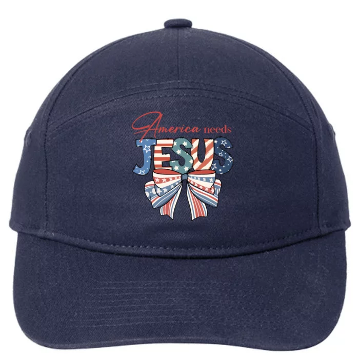 Coquette 4th Of July Christian Quotes 7-Panel Snapback Hat