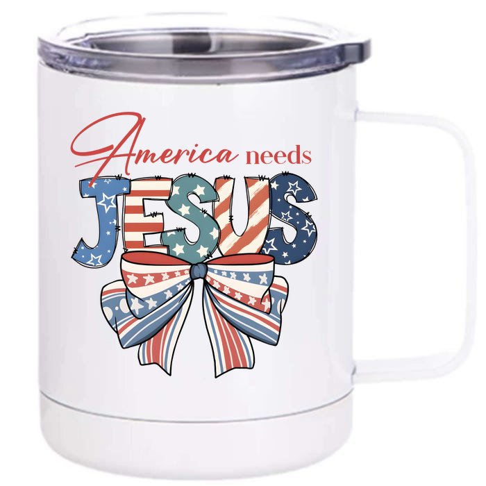 Coquette 4th Of July Christian Quotes Front & Back 12oz Stainless Steel Tumbler Cup