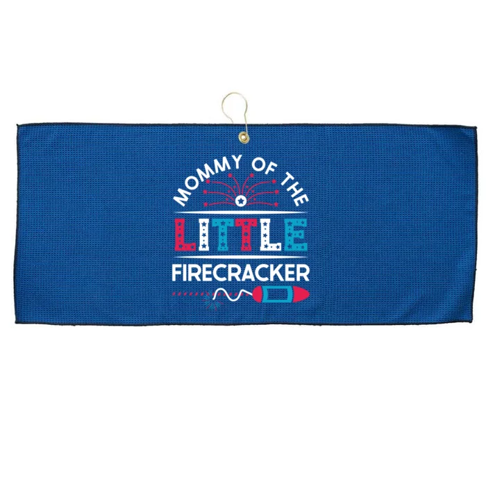 Cool 4th Of July Gift Mommy Of The Little Firecracker Meaningful Gift Large Microfiber Waffle Golf Towel