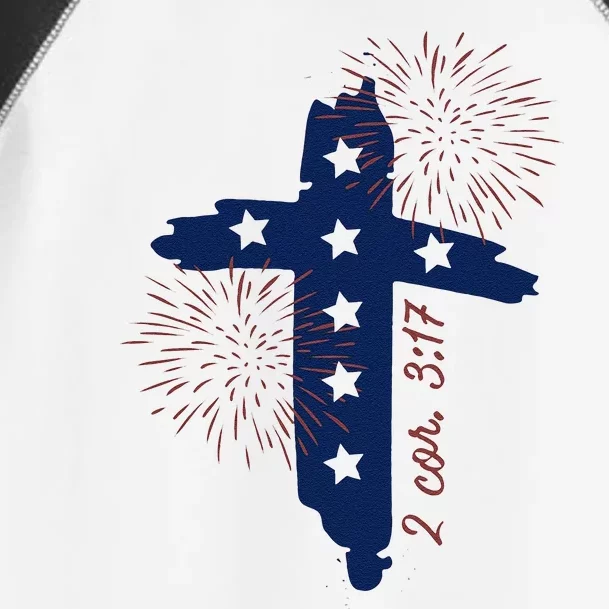 Christian 4th Of July Where The Spirit Of The Lord Toddler Fine Jersey T-Shirt