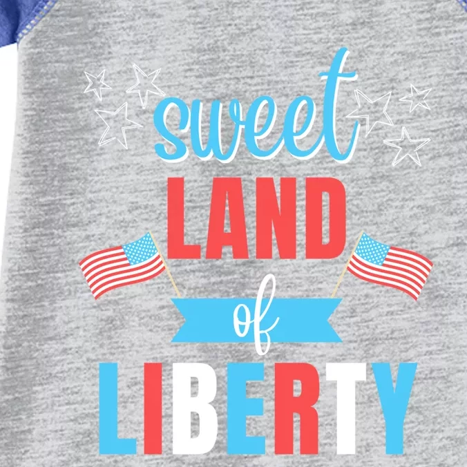 Cute 4th Of July Or Memorial Day Sweet Land Of Liberty Gift Infant Baby Jersey Bodysuit