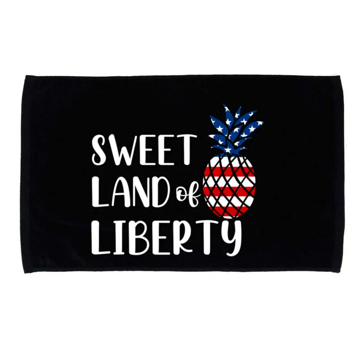 Cute 4th Of July Gift Sweet Land Of Liberty Gift Microfiber Hand Towel