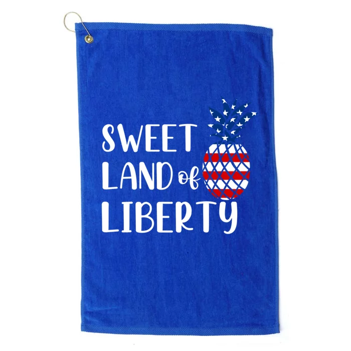 Cute 4th Of July Gift Sweet Land Of Liberty Gift Platinum Collection Golf Towel