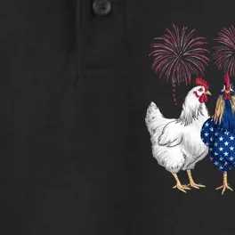 Chicken 4th Of July Patriotic Chicken Lover Usa Flag Dry Zone Grid Performance Polo