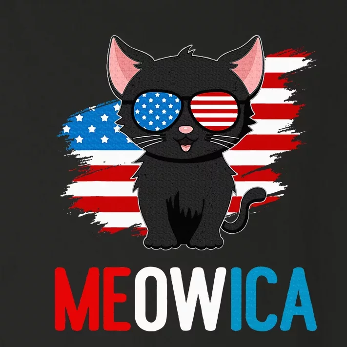 Cat 4th Of July Meowica Patriotic Kitten American Flag Toddler Long Sleeve Shirt