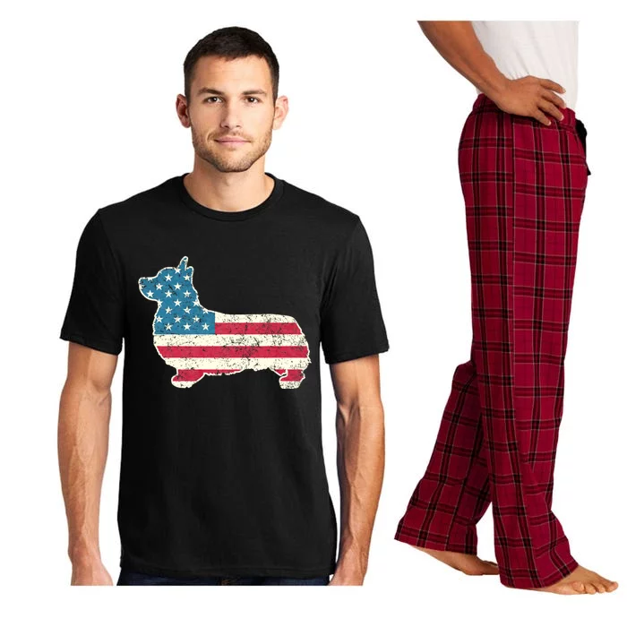 Corgi 4th Of July Dog Lover Gifts American Flag Pajama Set