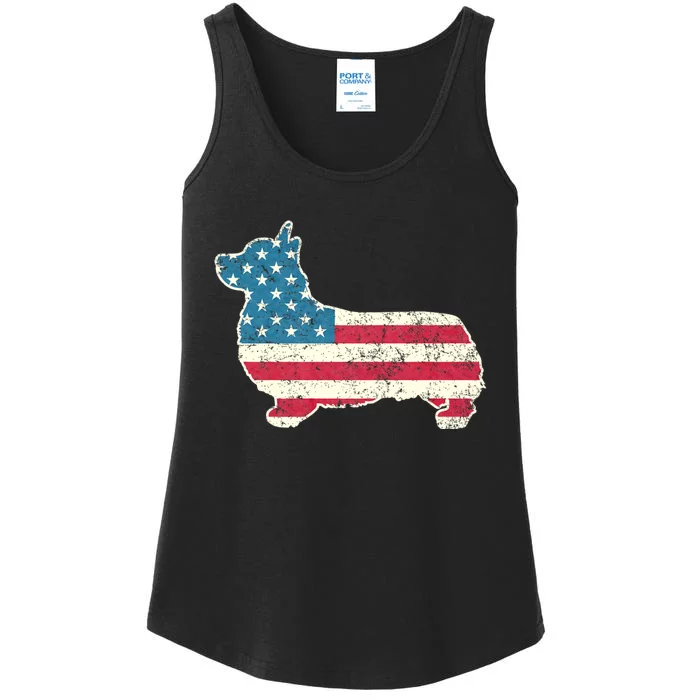 Corgi 4th Of July Dog Lover Gifts American Flag Ladies Essential Tank