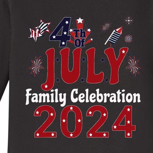 Celebrate 4th Of July 2024 With Family Matching Group Baby Long Sleeve Bodysuit