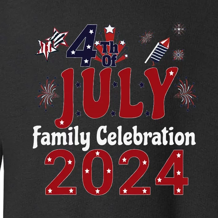 Celebrate 4th Of July 2024 With Family Matching Group Toddler Sweatshirt