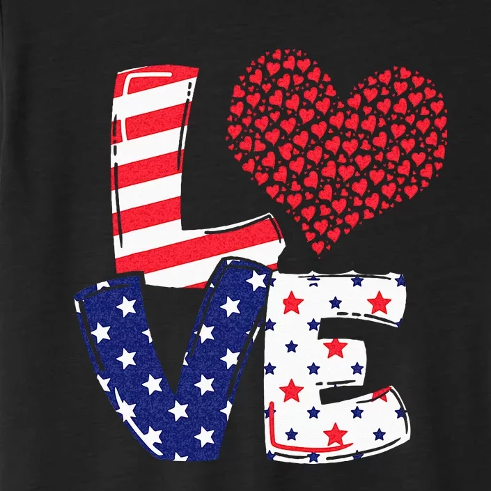 Celebrate 4th Of July America Independence Love Girl Women ChromaSoft Performance T-Shirt