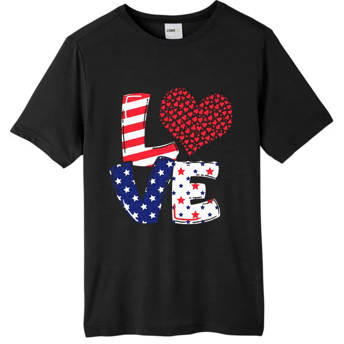 Celebrate 4th Of July America Independence Love Girl Women ChromaSoft Performance T-Shirt