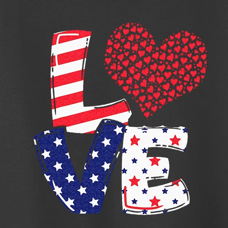 Celebrate 4th Of July America Independence Love Girl Women Toddler T-Shirt