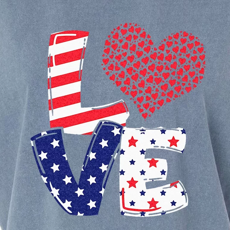 Celebrate 4th Of July America Independence Love Girl Women Garment-Dyed Women's Muscle Tee