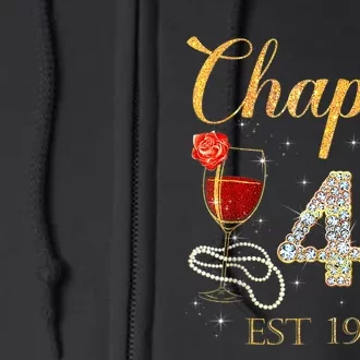 Chapter 40 Years EST 1983 40th Birthday Red Rose Wine Crown Full Zip Hoodie