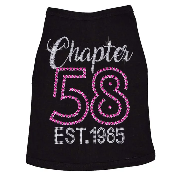 Chapter 58 EST 1965 58th Birthday Gift For Womens Doggie Tank