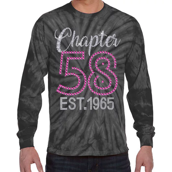 Chapter 58 EST 1965 58th Birthday Gift For Womens Tie-Dye Long Sleeve Shirt