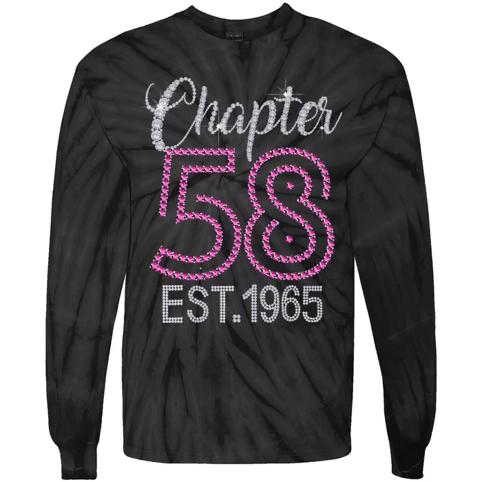 Chapter 58 EST 1965 58th Birthday Gift For Womens Tie-Dye Long Sleeve Shirt