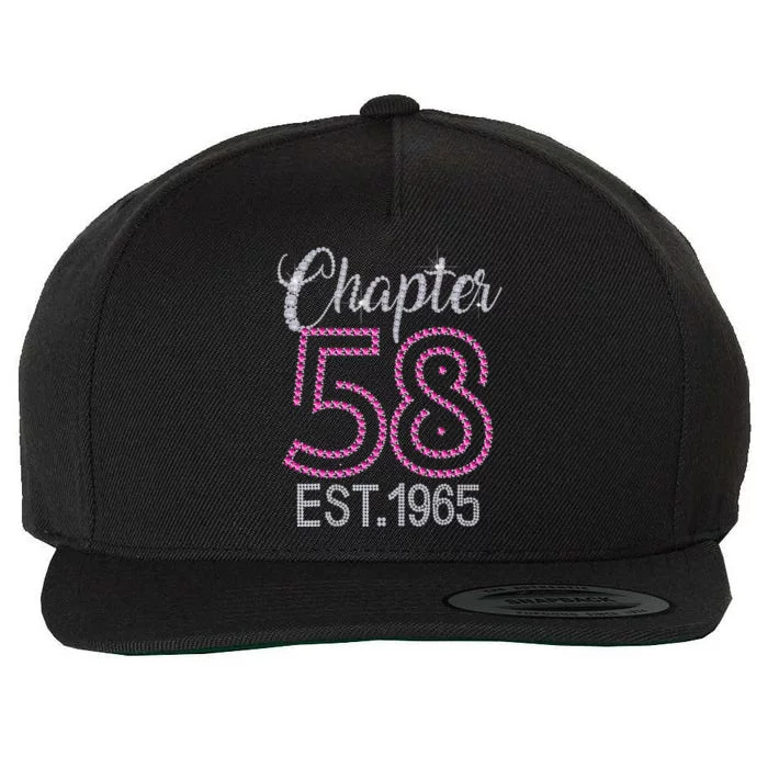 Chapter 58 EST 1965 58th Birthday Gift For Womens Wool Snapback Cap