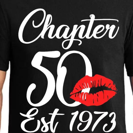 Chapter 50 EST 1973 50th Birthday Lips For Wo Pajama Set