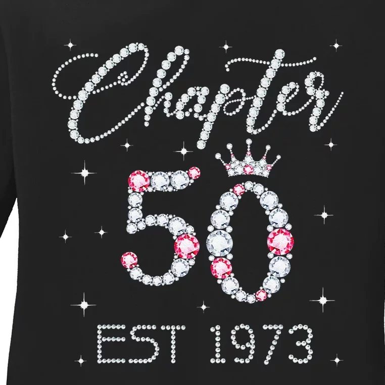 Chapter 50 EST 1973 50Th Birthday Gift For Women Ladies Ladies Long Sleeve Shirt