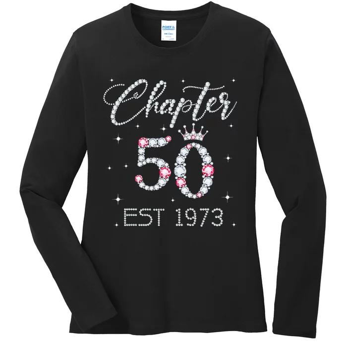 Chapter 50 EST 1973 50Th Birthday Gift For Women Ladies Ladies Long Sleeve Shirt