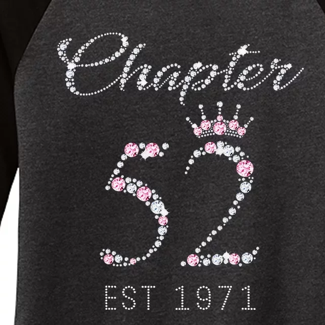 Chapter 52 EST 1971 52nd Birthday Gift For Cute Women's Tri-Blend 3/4-Sleeve Raglan Shirt