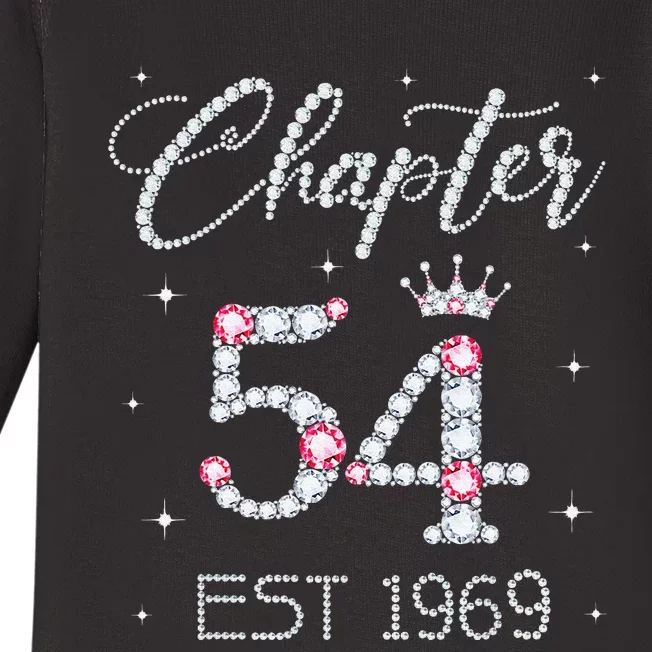 Chapter 54 EST 1969 54th Birthday Gift For Women Ladies Baby Long Sleeve Bodysuit