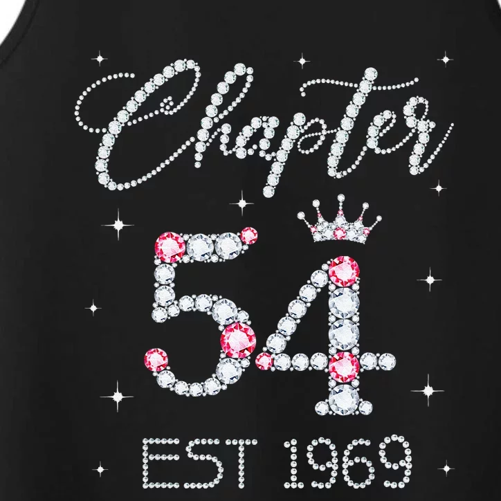 Chapter 54 EST 1969 54th Birthday Gift For Women Ladies Performance Tank