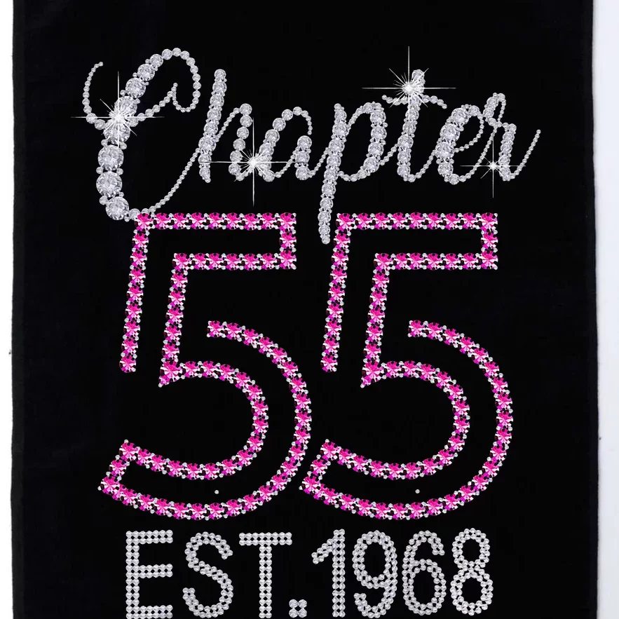 Chapter 55 EST 1968 55th Birthday Gift For Womens Platinum Collection Golf Towel