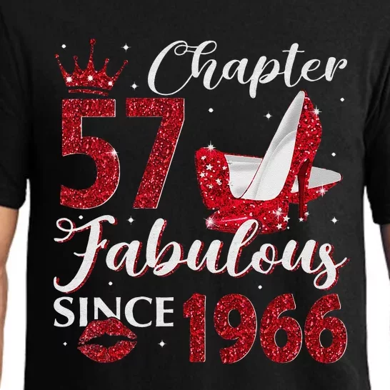 Chapter 57 Fabulous Since 1966 57Th Birthday Gift For Women Pajama Set