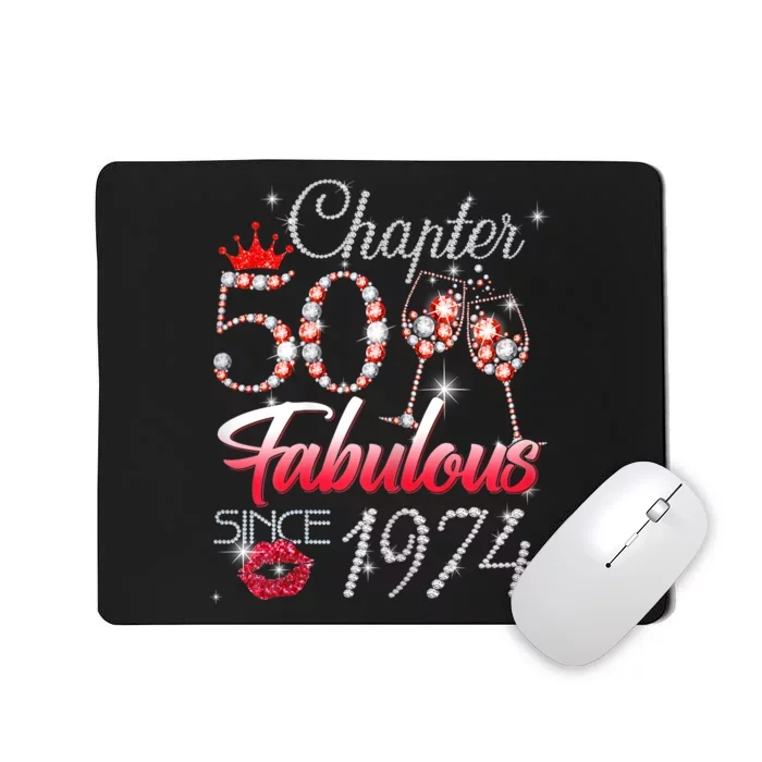 Chapter 50 Fabulous Since 1974 50th Birthday Queen Diamon Mousepad