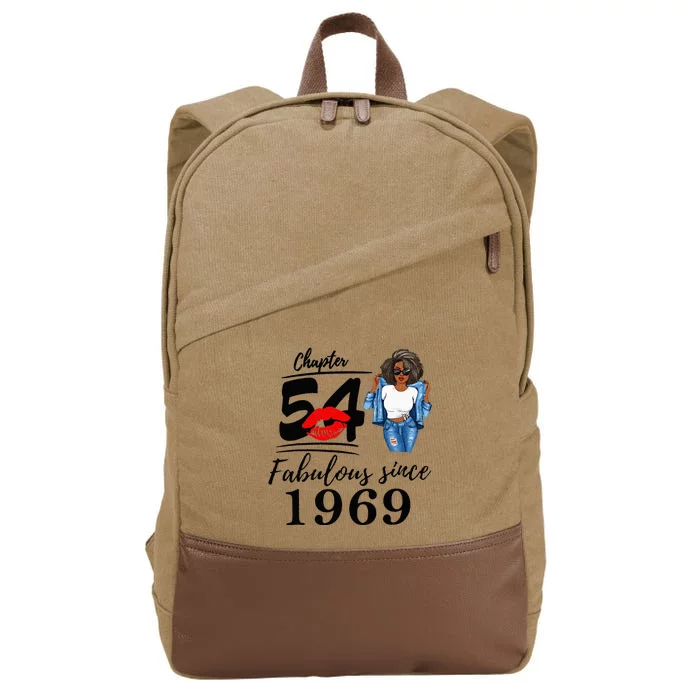 Chapter 54 Fabulous Since 1969 54th Birthday Cotton Canvas Backpack