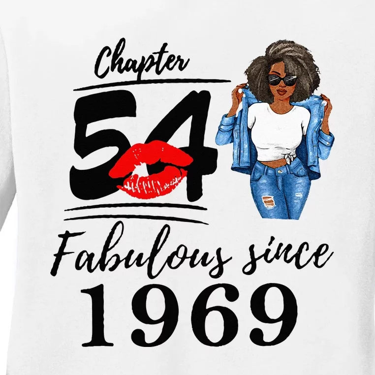 Chapter 54 Fabulous Since 1969 54th Birthday Ladies Long Sleeve Shirt