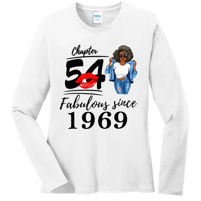 Chapter 54 Fabulous Since 1969 54th Birthday Ladies Long Sleeve Shirt