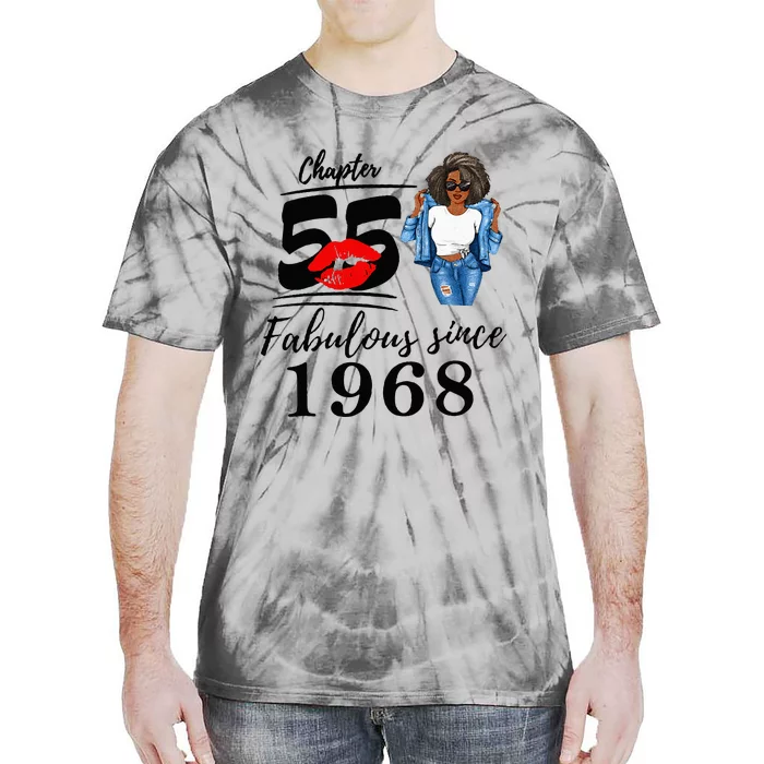 Chapter 55 Fabulous Since 1968 55th Birthday Tie-Dye T-Shirt