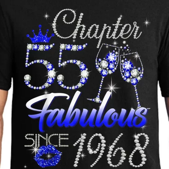 Chapter 55 Fabulous Since 1968 55th Birthday Queen Pajama Set