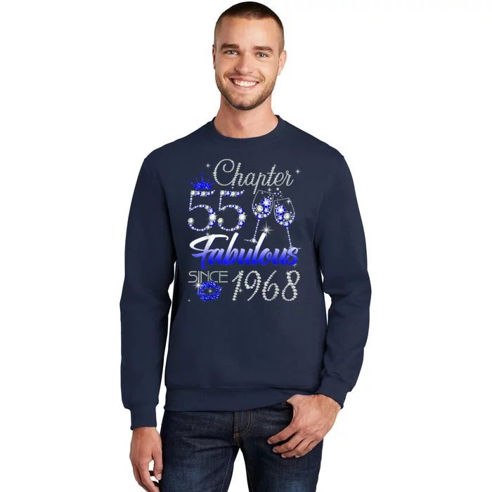 Chapter 55 Fabulous Since 1968 55th Birthday Queen Tall Sweatshirt