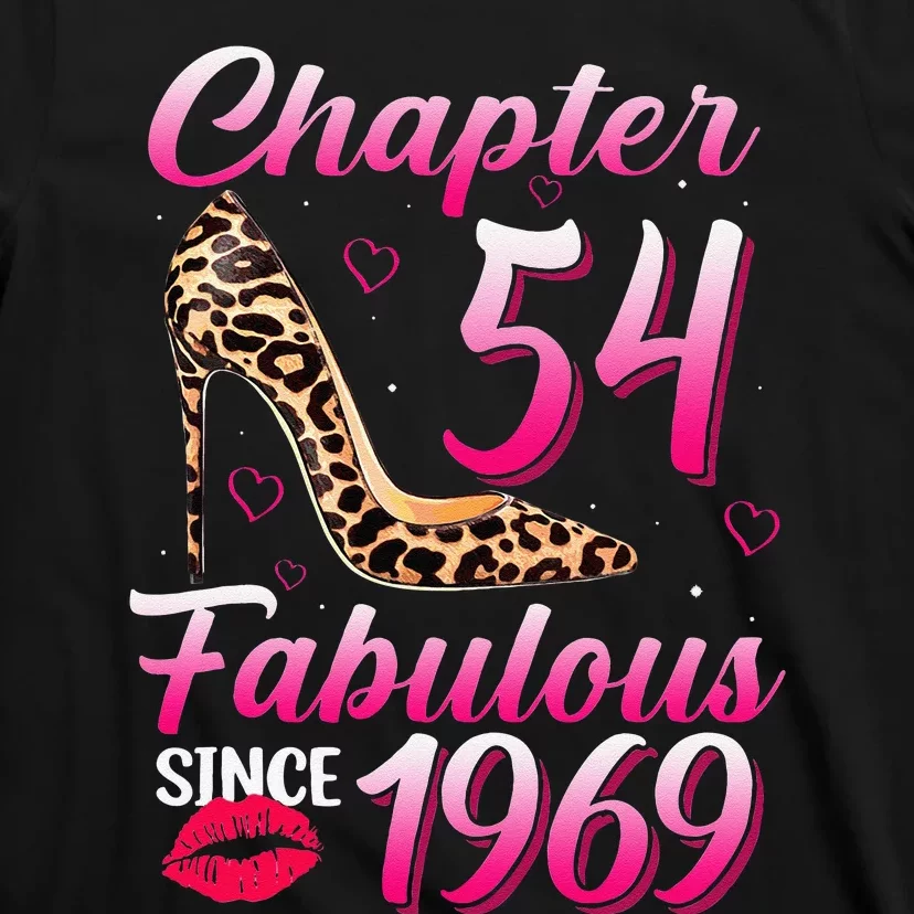 Chapter 54 Fabulous Since 1969 54th Birthday Queen Leopard T-Shirt