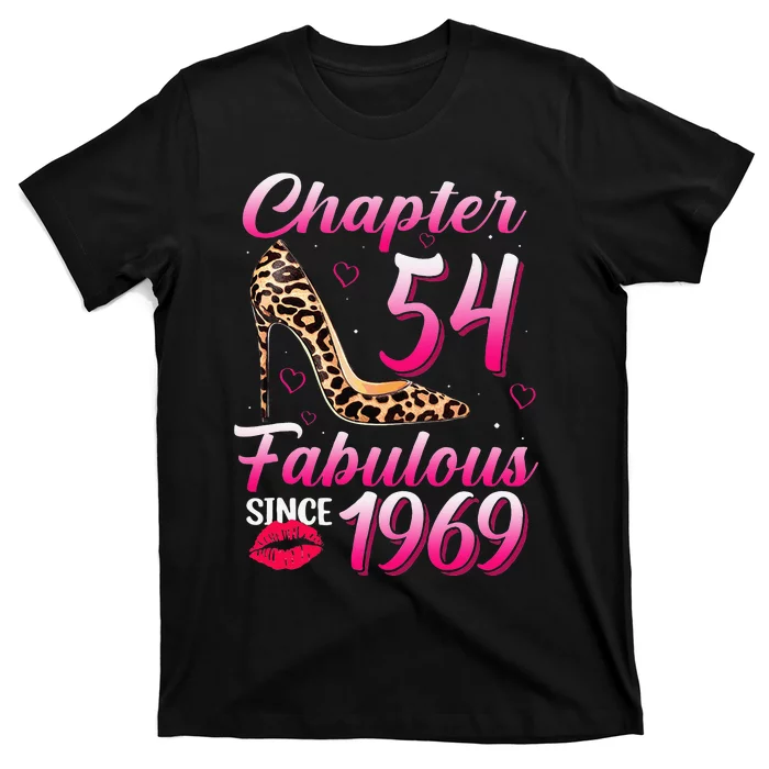 Chapter 54 Fabulous Since 1969 54th Birthday Queen Leopard T-Shirt