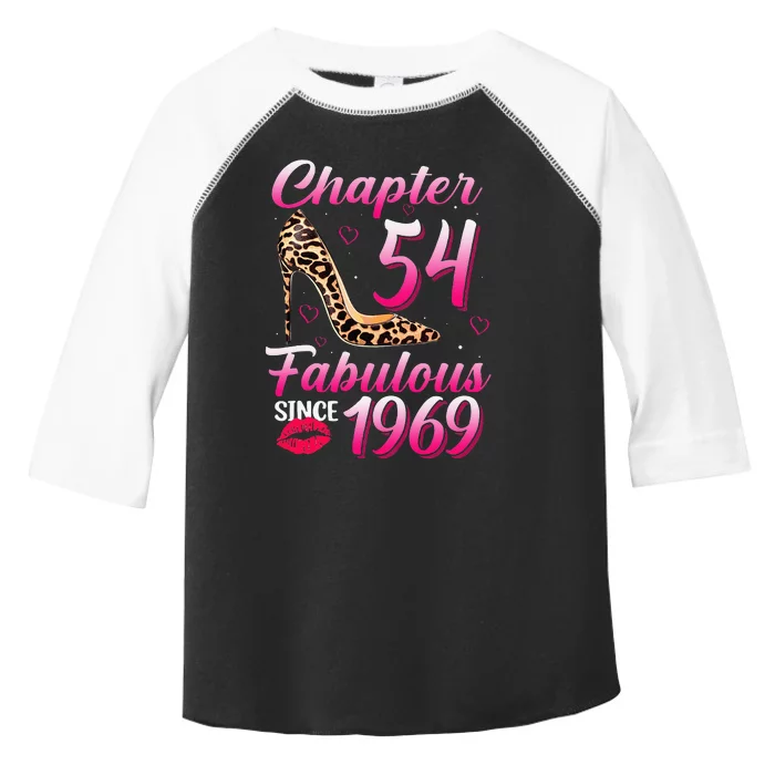 Chapter 54 Fabulous Since 1969 54th Birthday Queen Leopard Toddler Fine Jersey T-Shirt