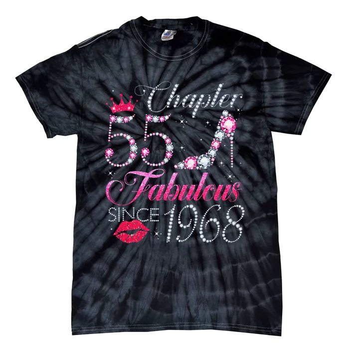 Chapter 55 Fabulous Since 1968 55Th Birthday Gift For Women Tie-Dye T-Shirt