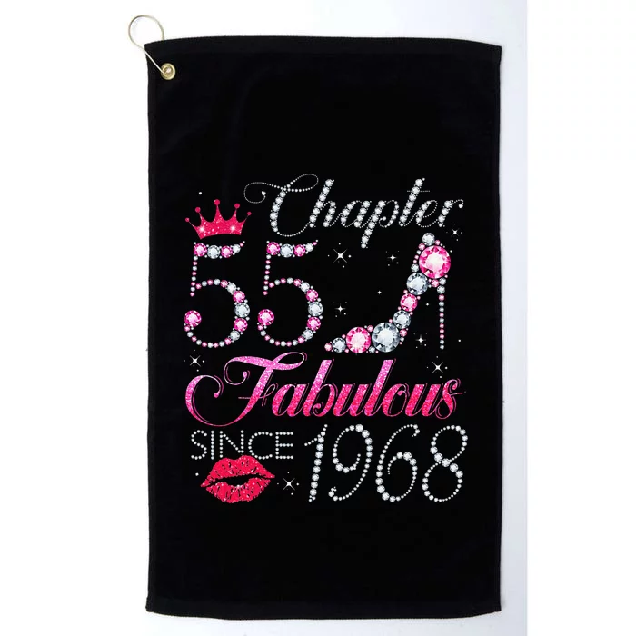 Chapter 55 Fabulous Since 1968 55Th Birthday Gift For Women Platinum Collection Golf Towel