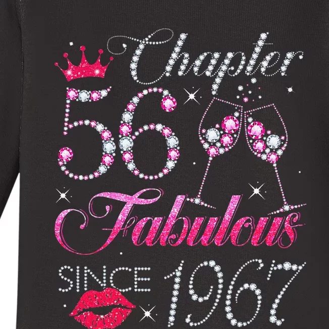 Chapter 56 Fabulous Since 1967 56Th Birthday Gift For Women Baby Long Sleeve Bodysuit