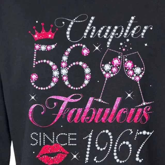 Chapter 56 Fabulous Since 1967 56Th Birthday Gift For Women Cropped Pullover Crew