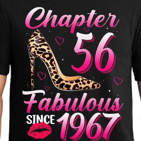 Chapter 56 Fabulous Since 1967 56th Birthday Queen Leopard Pajama Set