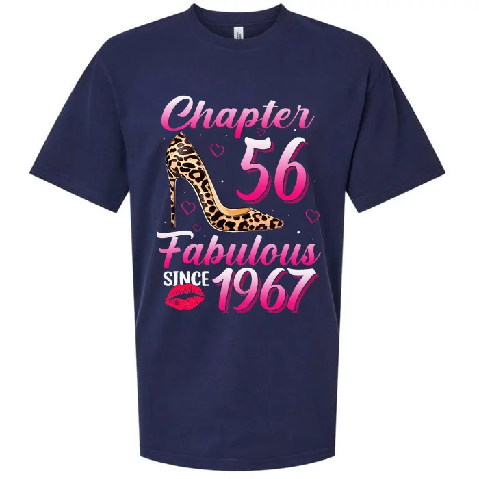 Chapter 56 Fabulous Since 1967 56th Birthday Queen Leopard Sueded Cloud Jersey T-Shirt