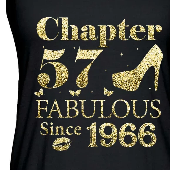 Chapter 57 Fabulous Since 1966 57Th Birthday Gift For Ladies Ladies Essential Flowy Tank