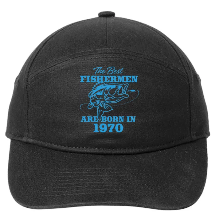 Cute 53 Year Old Fisherman Fishing 1970 53rd Birthday 7-Panel Snapback Hat